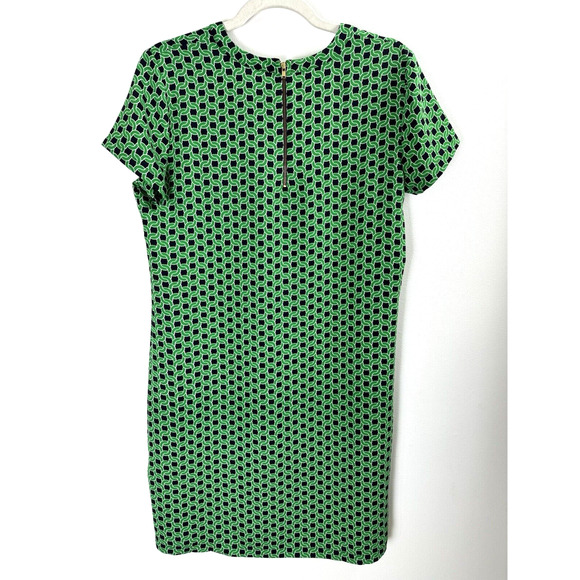 Adrienne Vittadini Kelly Green Chainlink Shift Preppy Old Money Classy Dress 6 - Picture 4 of 5